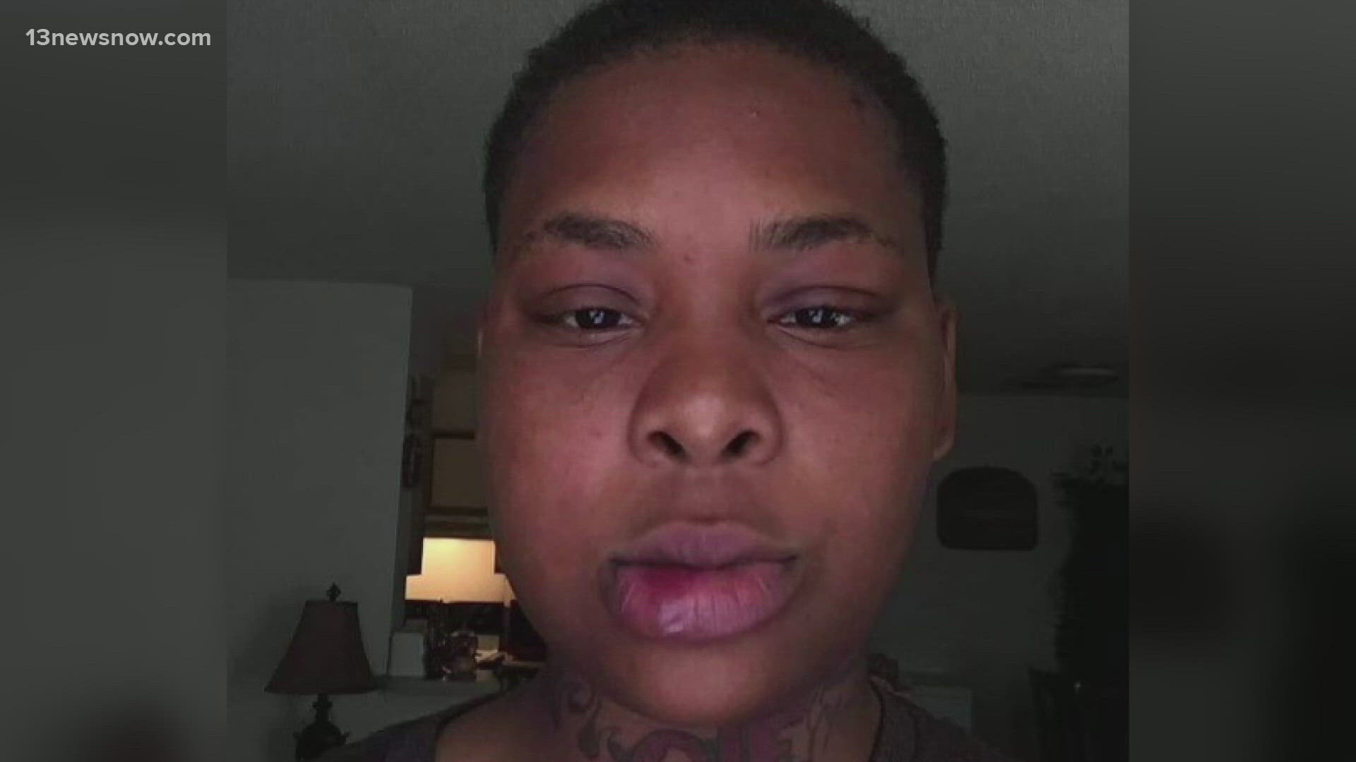 Ebony Holmes said a Norfolk police officer punched her in the face during a traffic stop in 2021, after two officers gave her different commands.