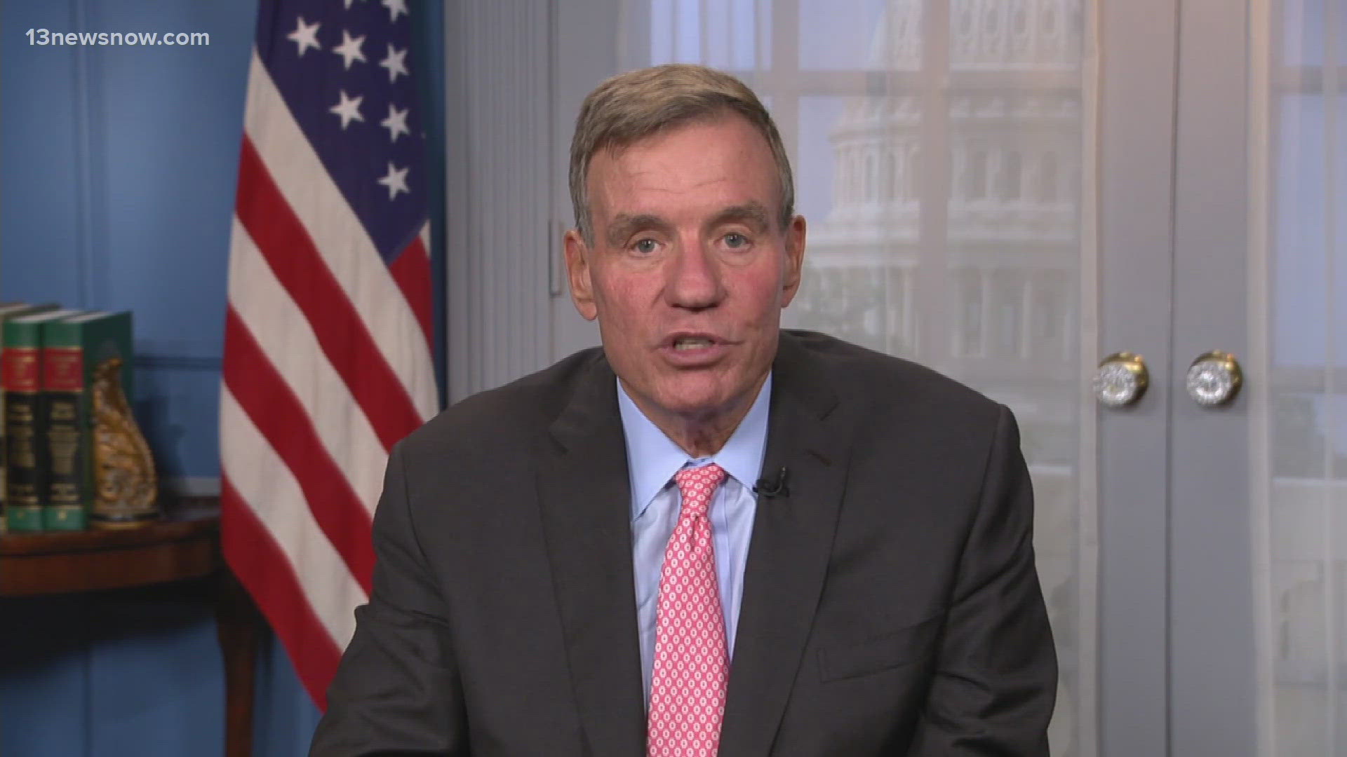 Sen. Mike Warner (D) is concerned about the impact a possible government shutdown would have on private defense contractors.