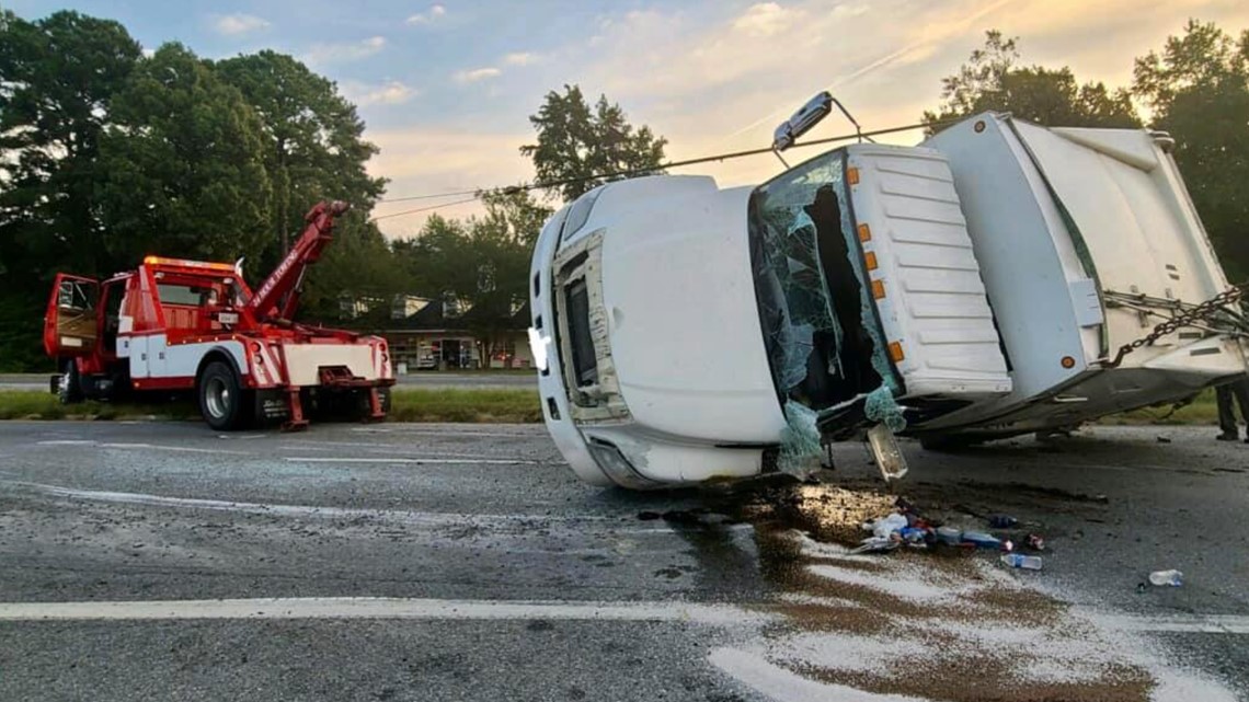 Garbage truck overturns on Route 17 in Gloucester Co. - Vimarsana News