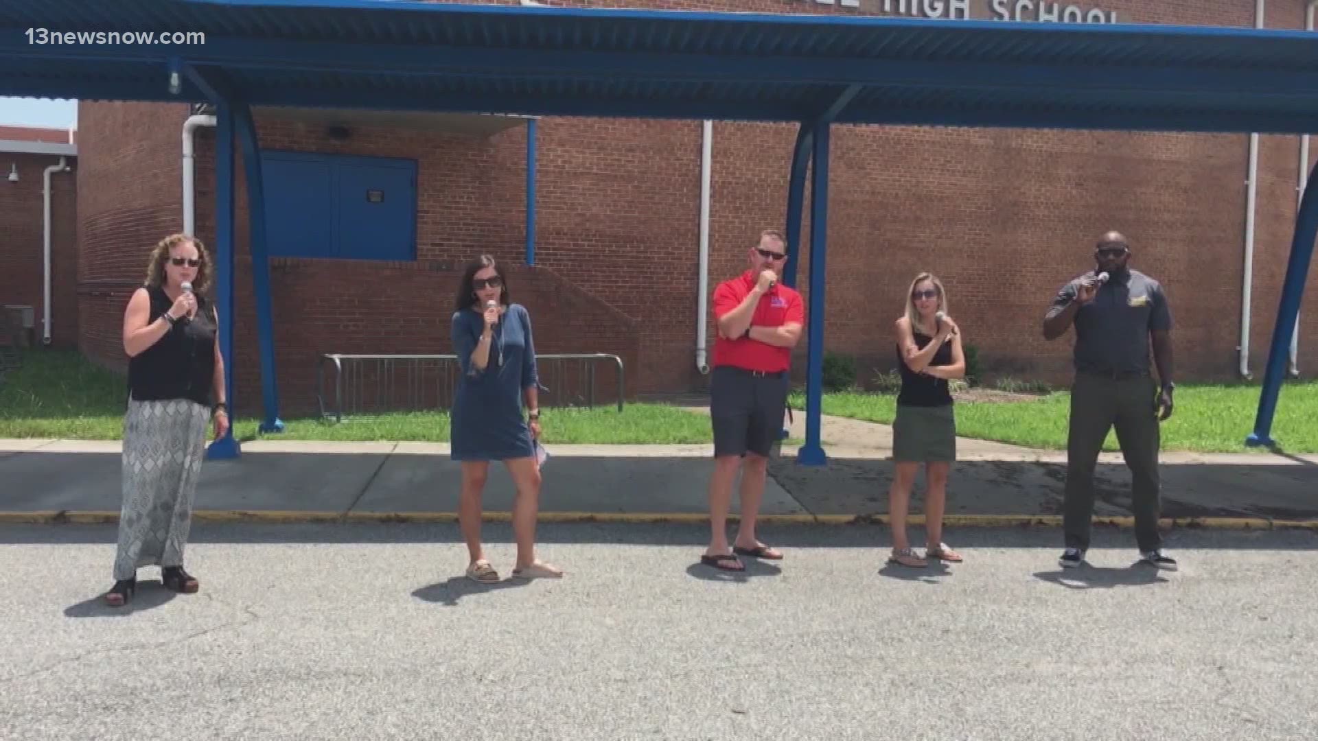 13News Now Photojournalist Adrian Guerra spoke with students and faculty who got involved in a rap song and video to boost morale for the upcoming school year.