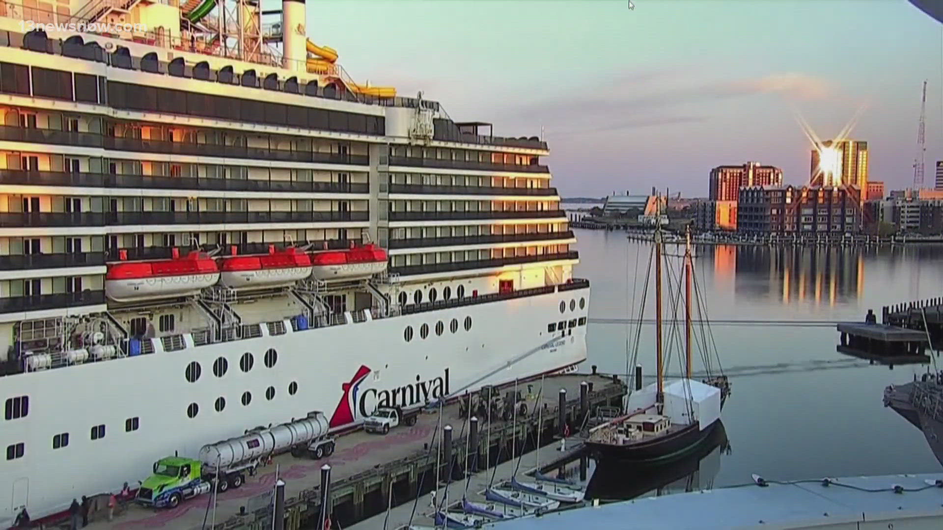 The Mermaid City welcomed a Carnival Cruise ship to port.