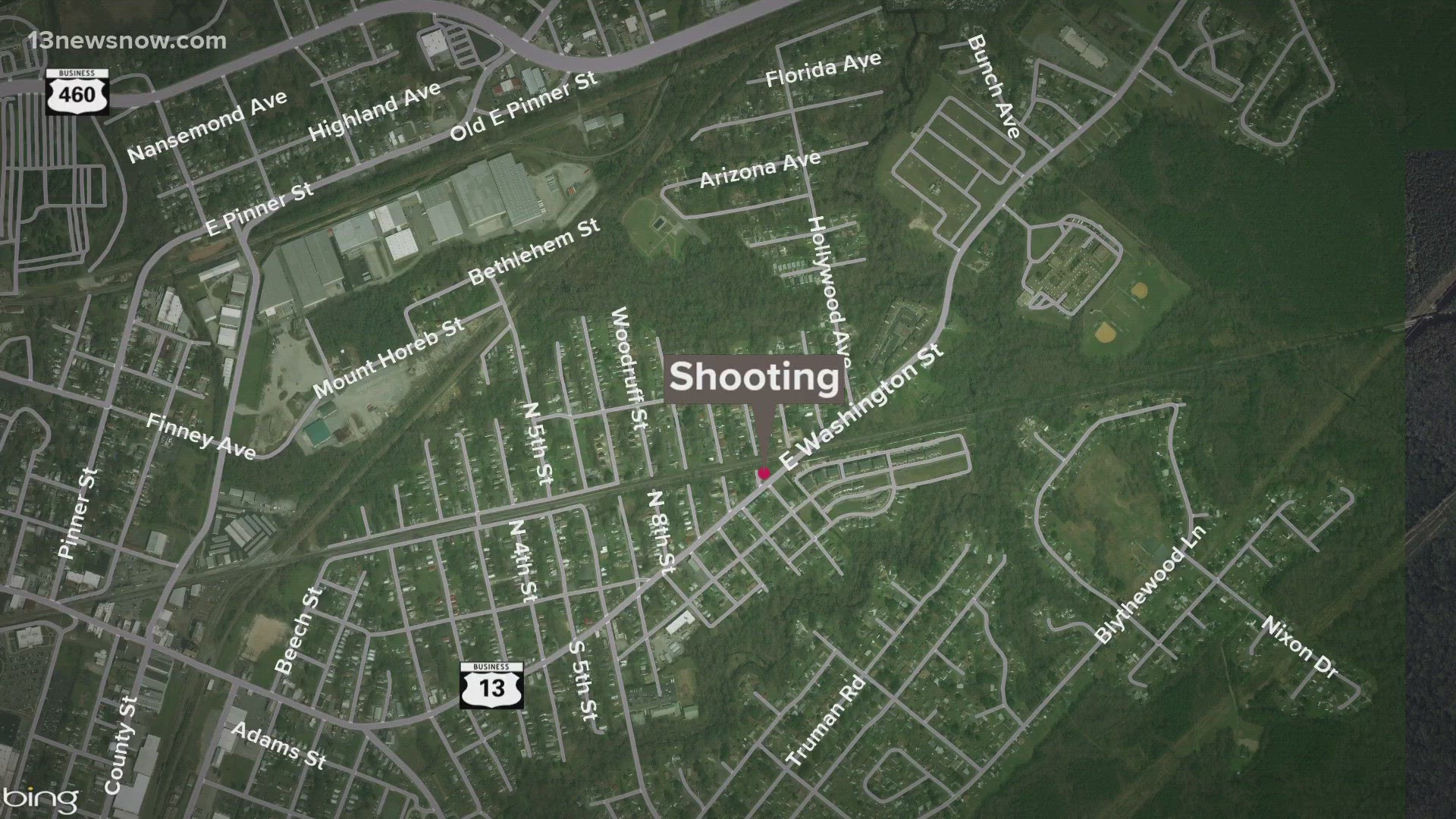 Police said the Thursday night shooting happened on East Washington Street around 6:30 p.m.