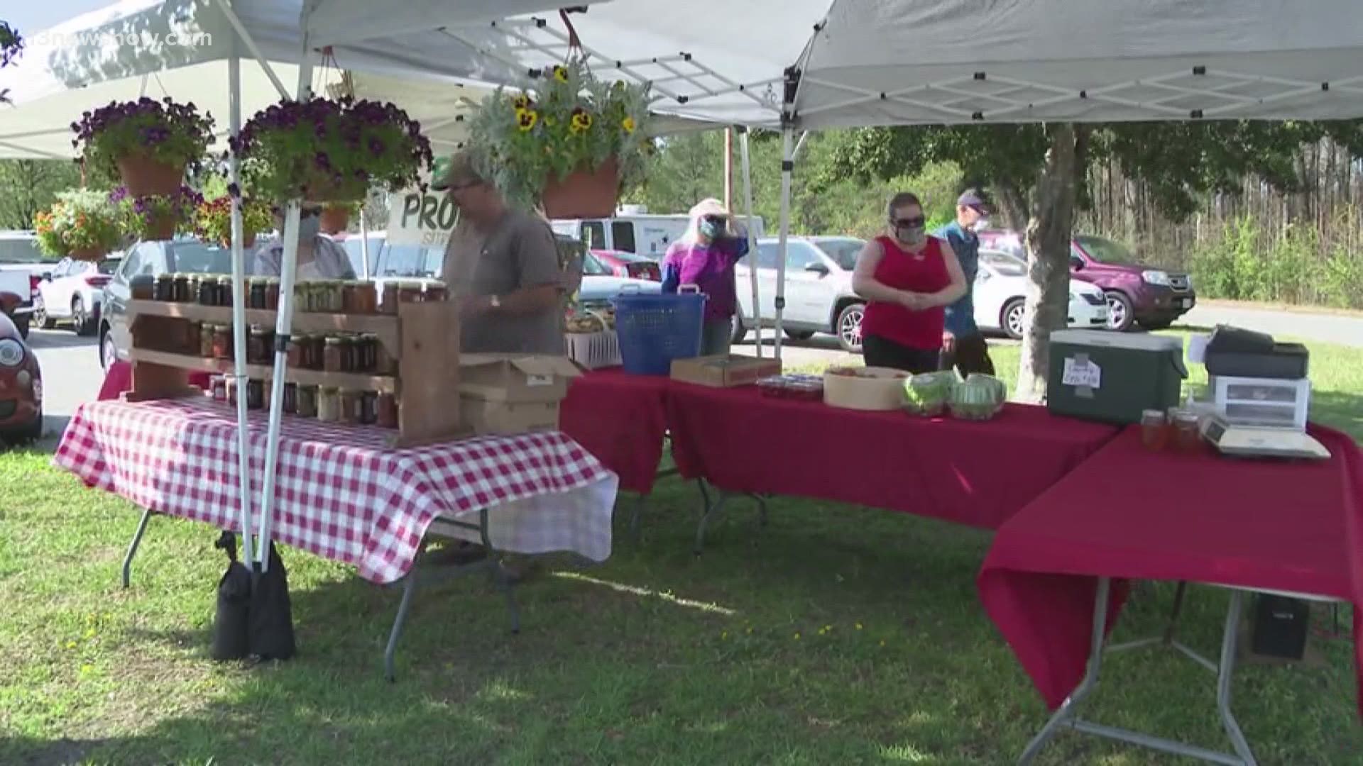 Chesapeake Health Department's Women, Infants and Children (WIC) nutrition program started a farmer's market, offering food to those in need who qualify.