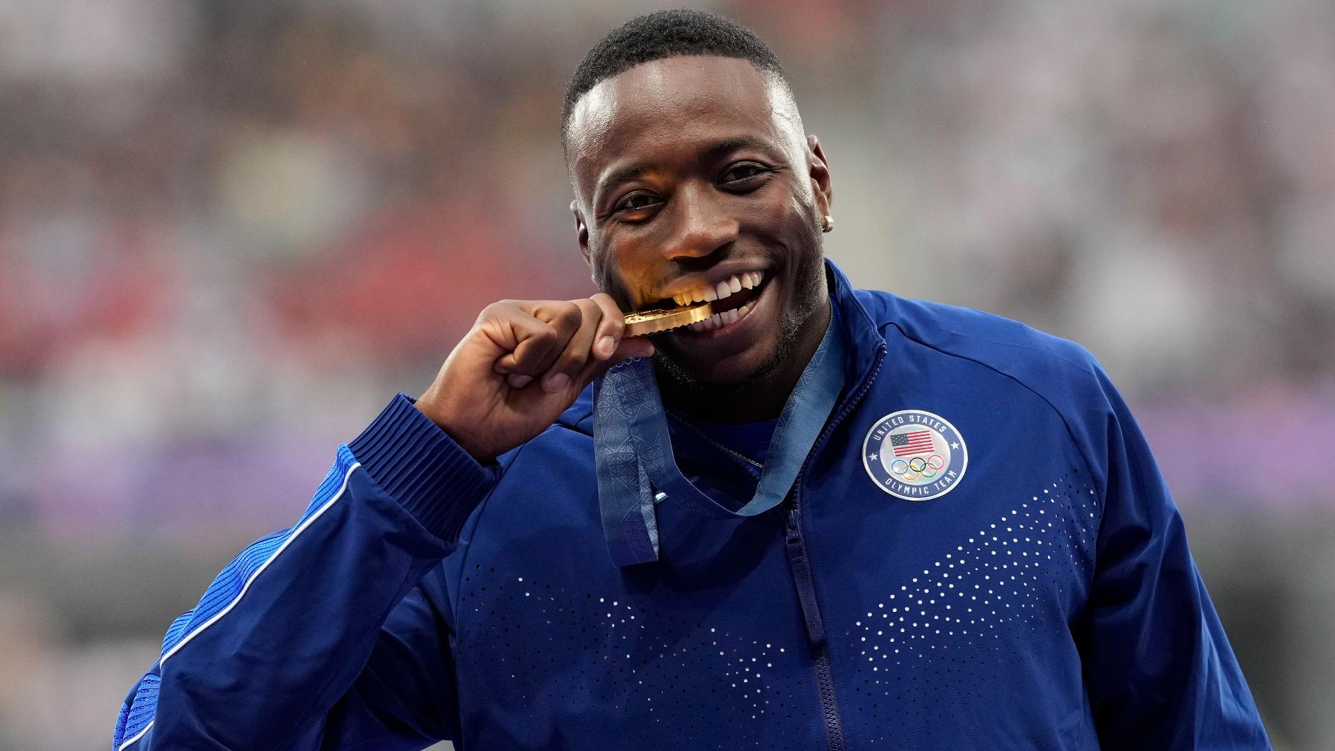 26 year old Grant Holloway recently cemented his place in the world of track and field with his first ever gold medal at the recent Paris Olympics.