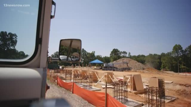 Busch Gardens New Pantheon Roller Coaster Begins To Take Shape