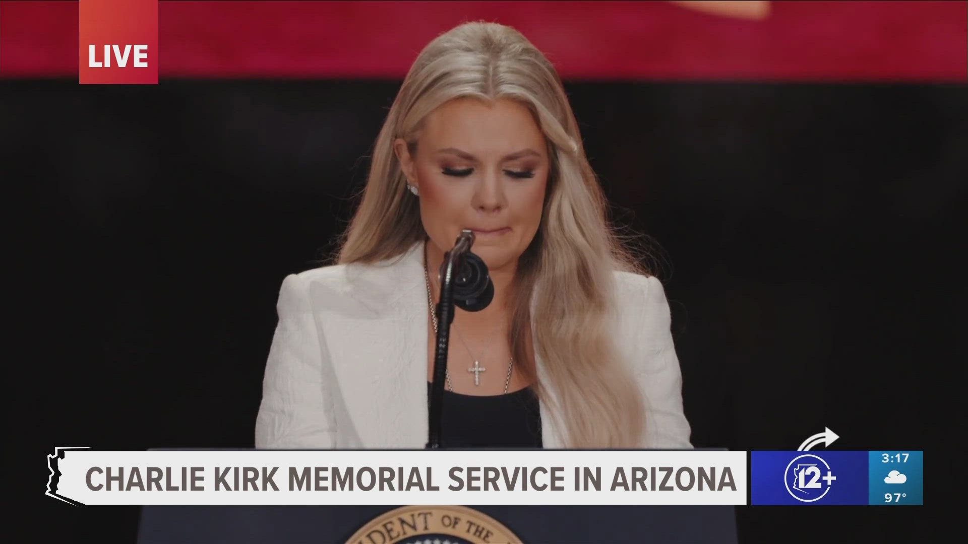 Erika Kirk gives powerful, emotional tribute to husband Charlie Kirk in