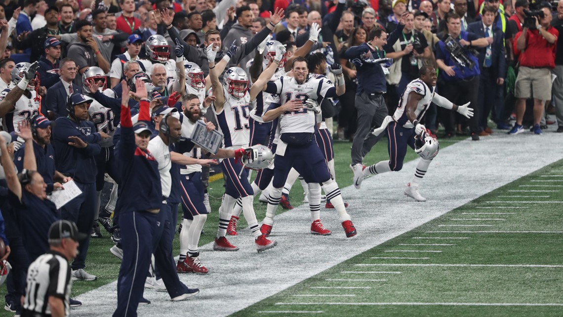 Atlanta. 3rd Feb, 2019. New England Patriots' head coach Bill Belichick  (3rd L) celebrates victory after the NFL Super Bowl LIII football game  between New England Patriots and Los Angeles Rams in