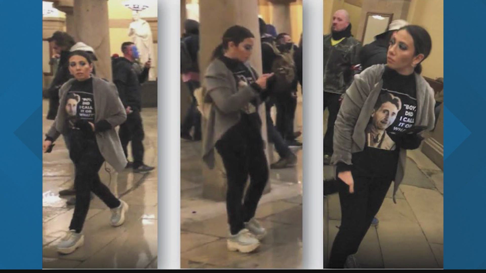 After her alleged participation in the U.S. Capitol riot on Jan. 6, the woman was arrested and charged in Huntsville, Alabama.